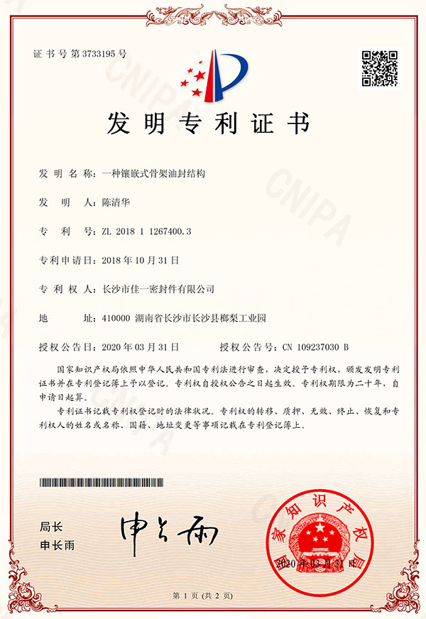 一種鑲嵌式骨架油封結(jié)構(gòu)